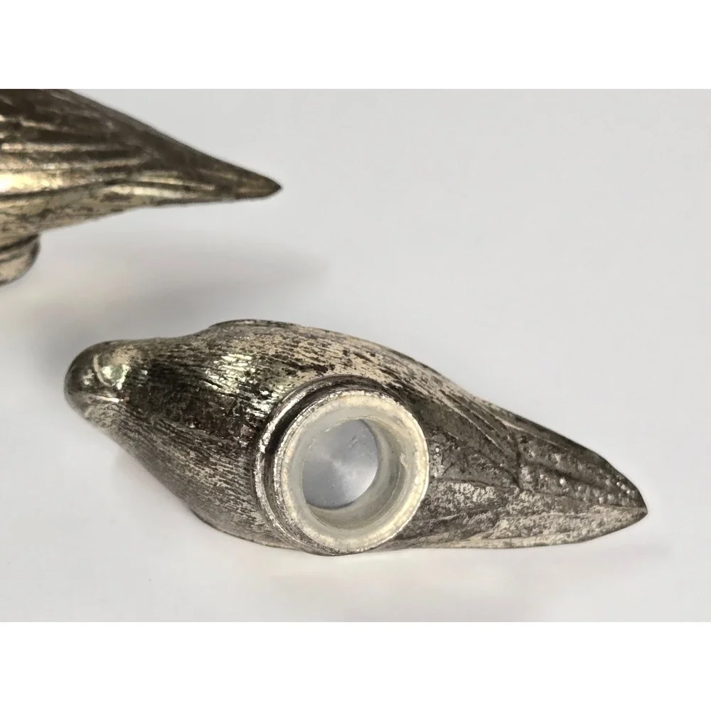 Vintage Bird Salt and Pepper Shakers Set Metallic Vintage Rustic‎ Farmhouse